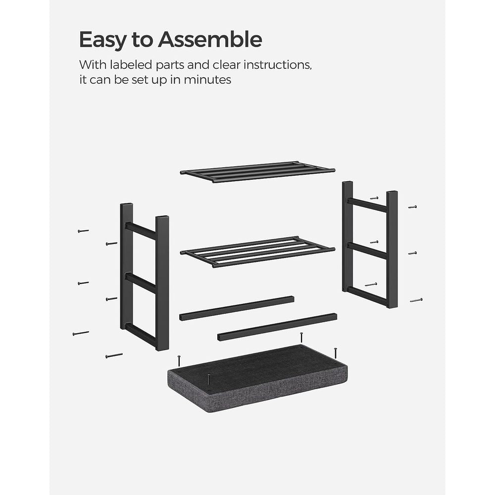 Shoe Bench With Cushion - Entryway Shoe Storage Seating