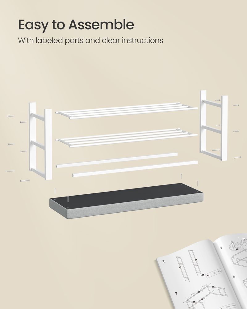 Shoe Bench With Cushion - Entryway Shoe Storage Seating