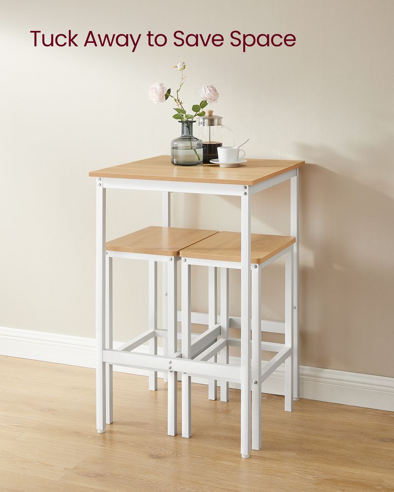 Bar Table and Chairs Set – Space-Saving Design – High Top Pub Set