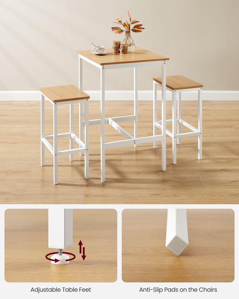 Bar Table and Chairs Set – Space-Saving Design – High Top Pub Set