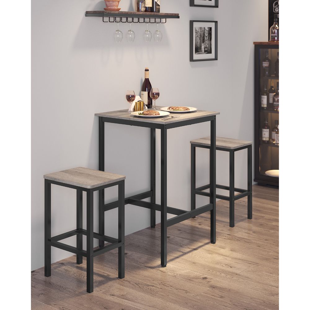High Top Bar Table – Square Design – Industrial Pub Table