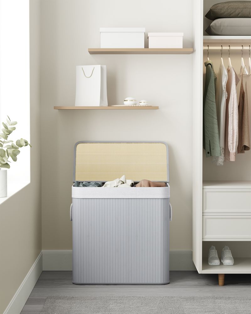 Laundry Hamper With Lid - 3 Section - 39.6 Gallon 150L