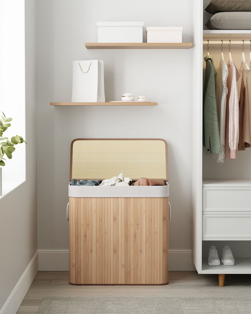 Laundry Hamper With Lid - 3 Section - 39.6 Gallon 150L