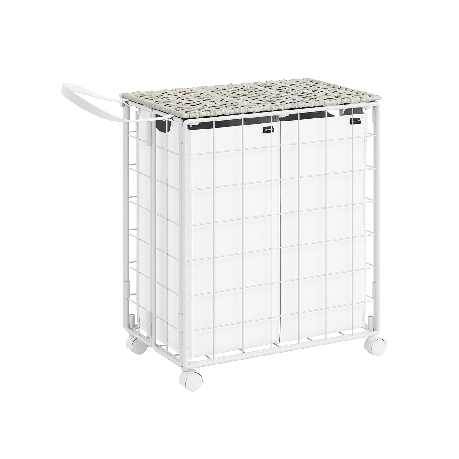 23.8 Gallon Laundry Hamper With Wheels Removable Liner Basket