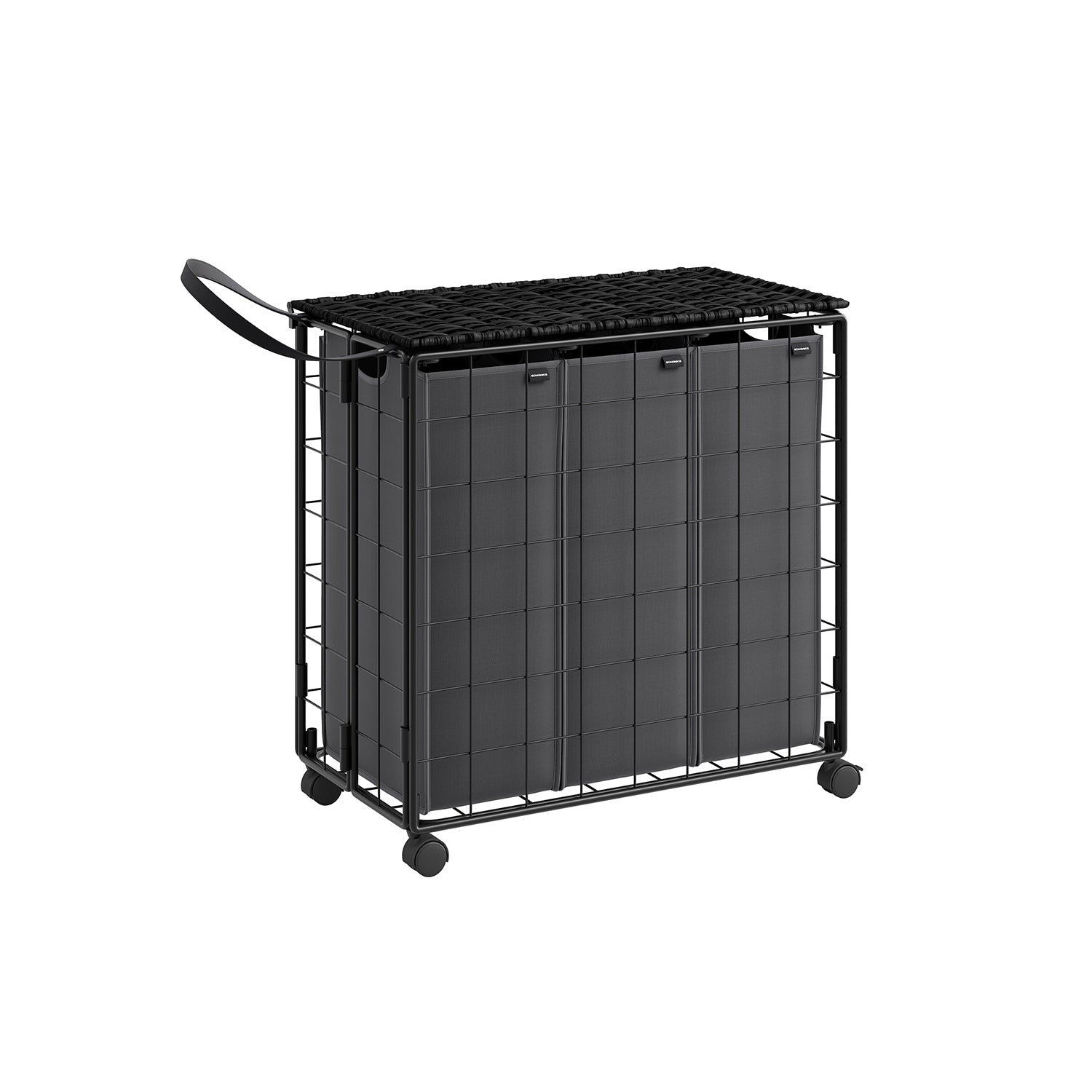 23.8 Gallon Laundry Hamper With Wheels Removable Liner Basket