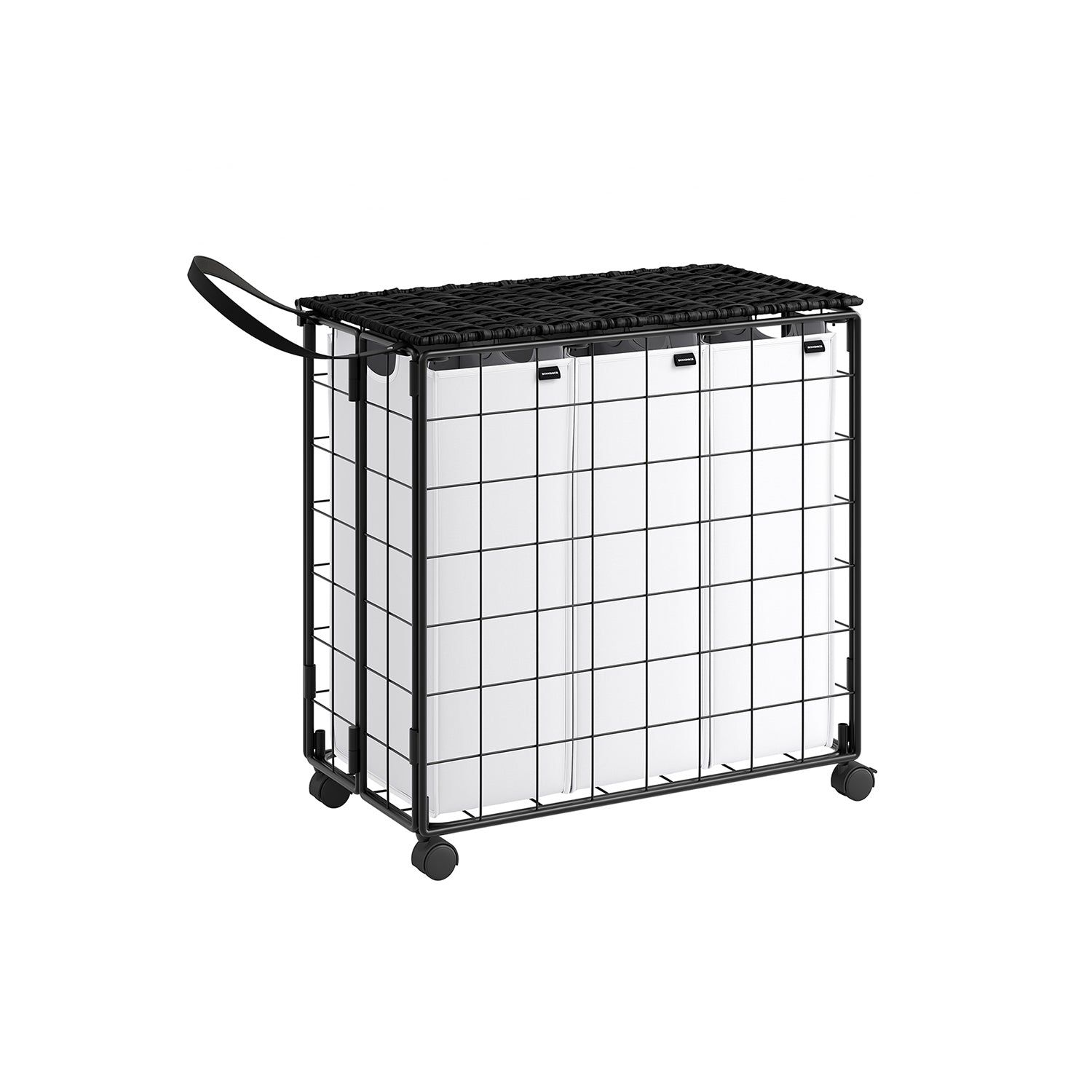 23.8 Gallon Laundry Hamper With Wheels Removable Liner Basket