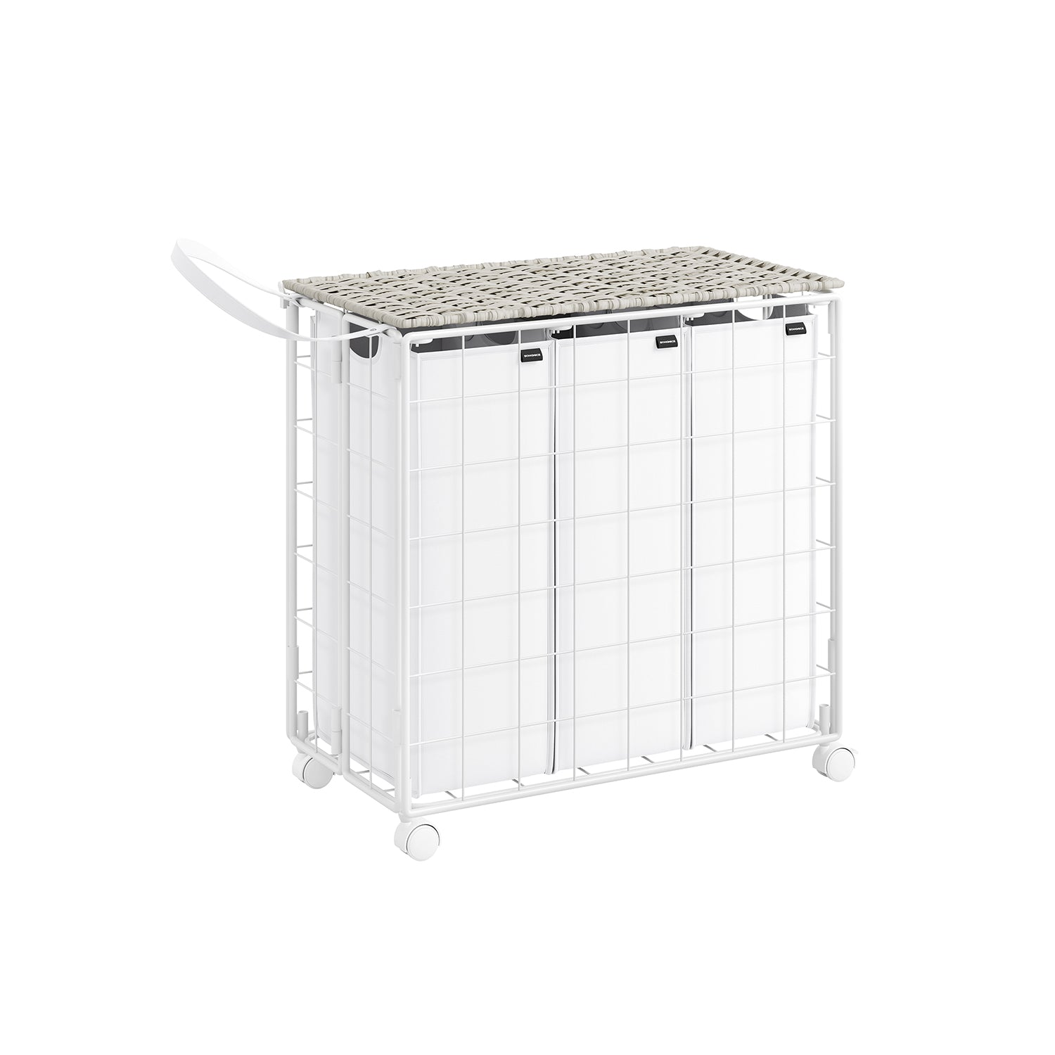 23.8 Gallon Laundry Hamper With Wheels Removable Liner Basket