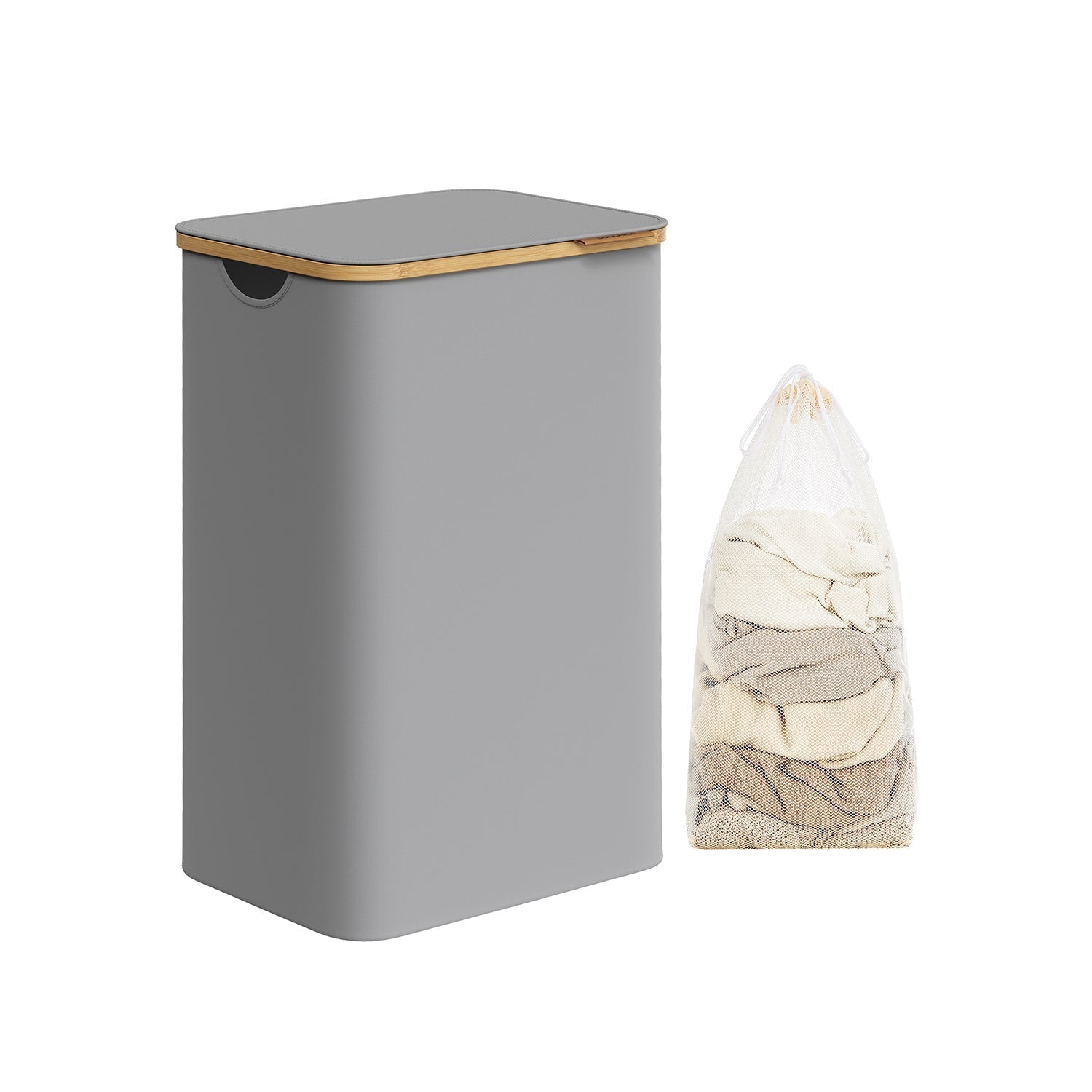 23.8 Gallon Laundry Hamper With Lid Removable Liner Basket