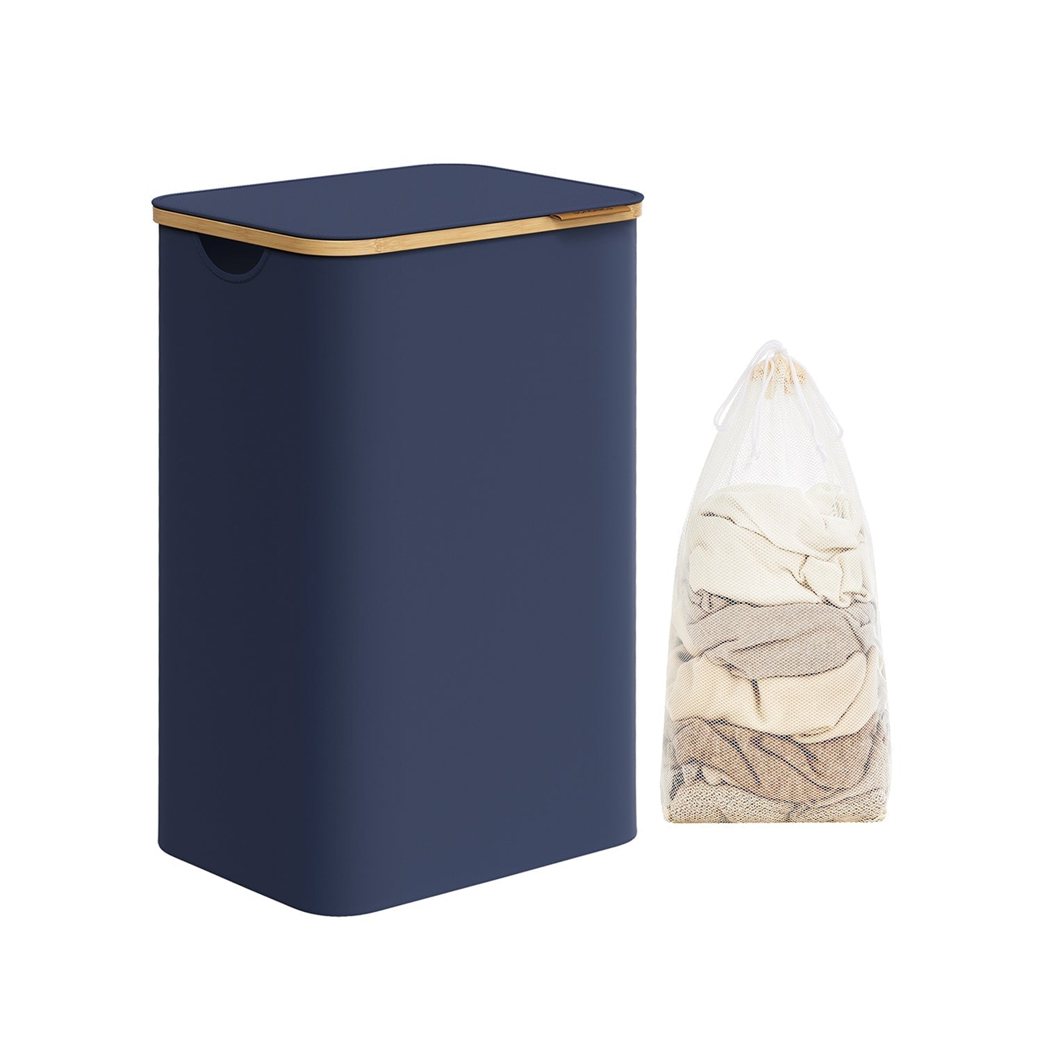23.8 Gallon Laundry Hamper With Lid Removable Liner Basket