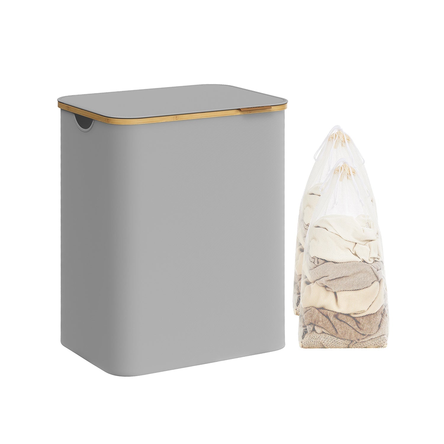 23.8 Gallon Laundry Hamper With Lid Removable Liner Basket