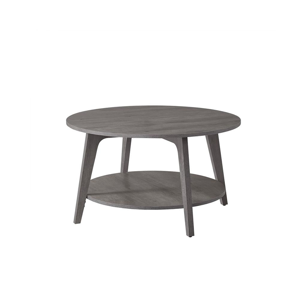 2-Tier Round Coffee Table – Modern Design – Living Room Storage Table