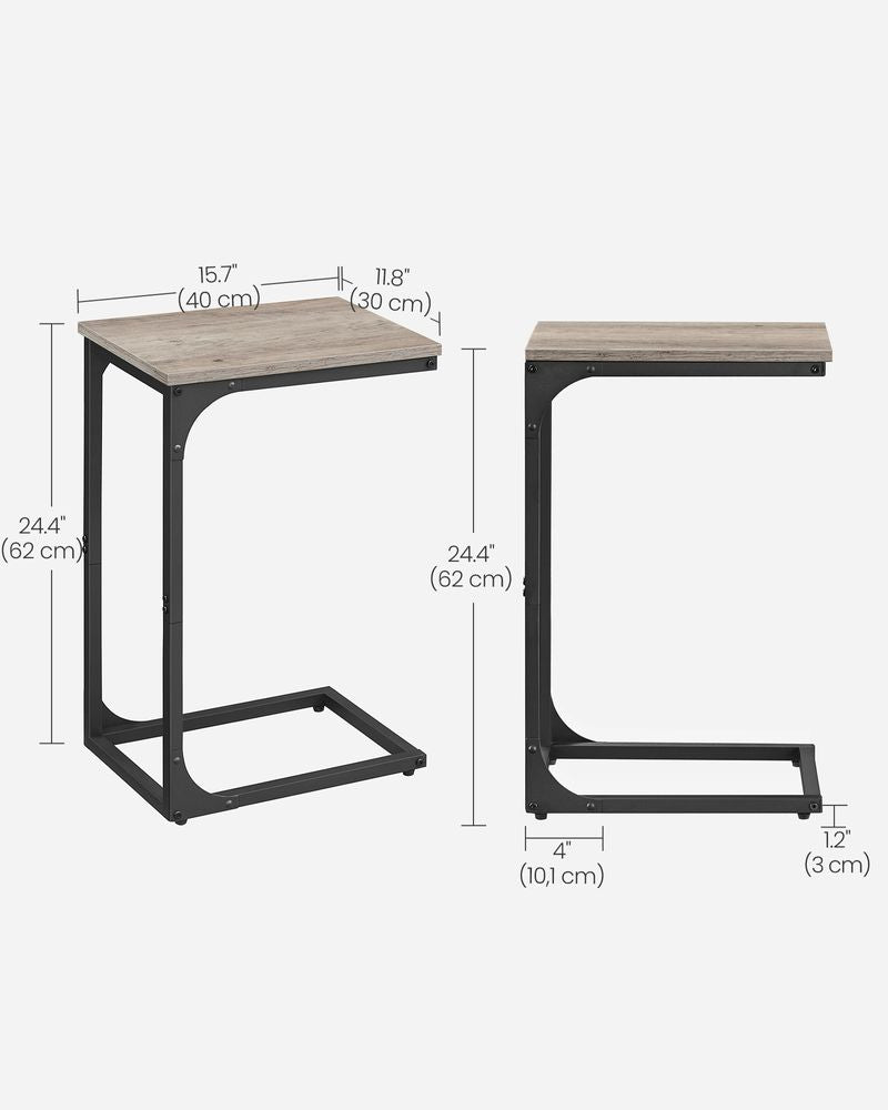 C-Shaped End Table – Slim Design – Sofa and Bed Side Table