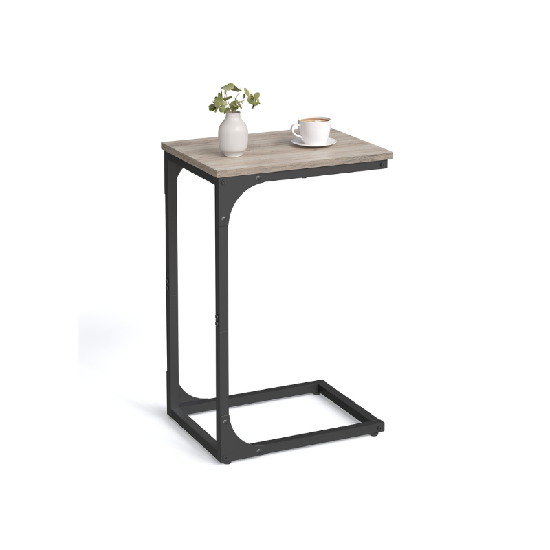 C-Shaped End Table - Slim Side Table - For Sofa Or Bed