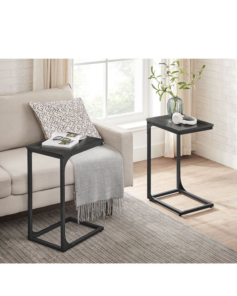 C-Shaped End Table – Slim Design – Sofa and Bed Side Table