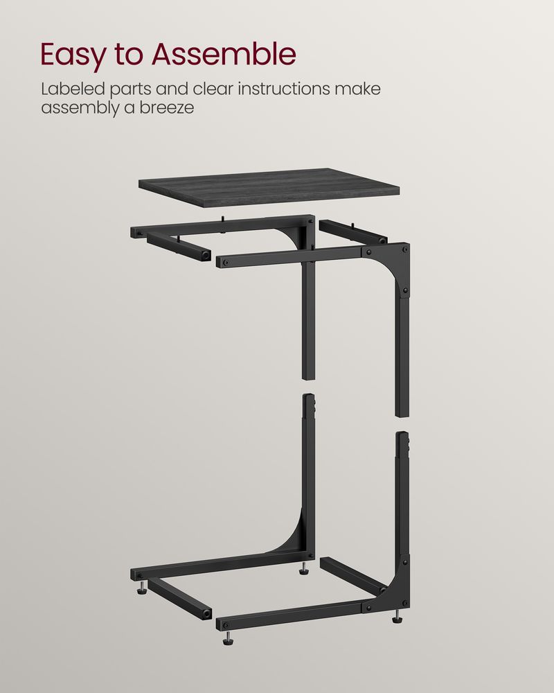 C-Shaped End Table – Slim Design – Sofa and Bed Side Table