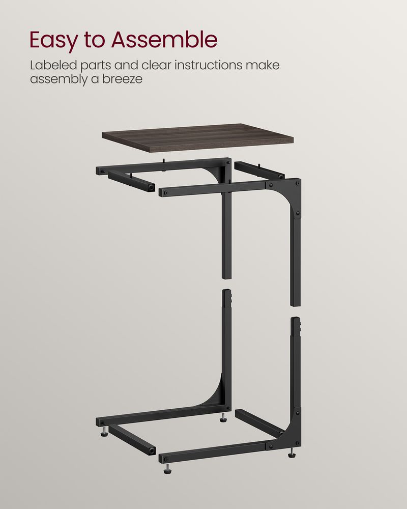 C-Shaped End Table – Slim Design – Sofa and Bed Side Table