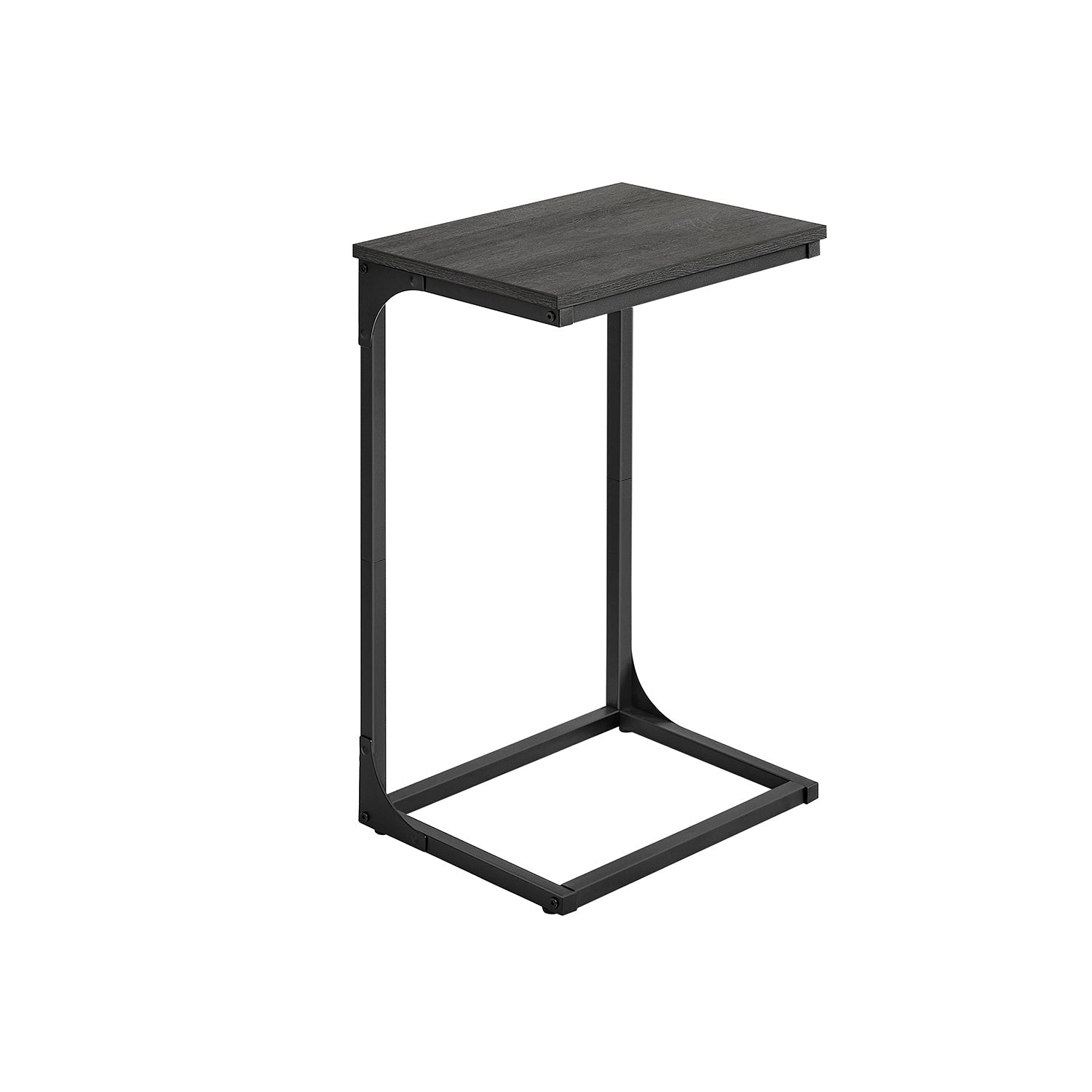 C-Shaped End Table - Metal Frame - Slim Side Table For Sofa
