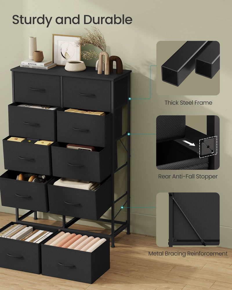 Dresser For Bedroom - Storage Organizer - TV Stand With Drawers