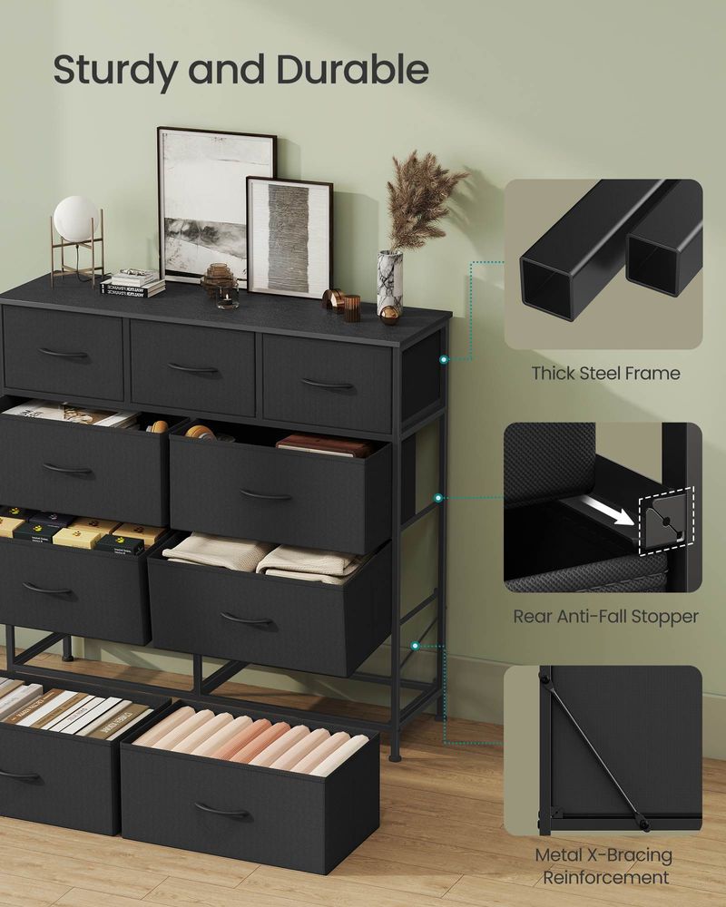 Dresser For Bedroom - Storage Organizer - TV Stand With Drawers
