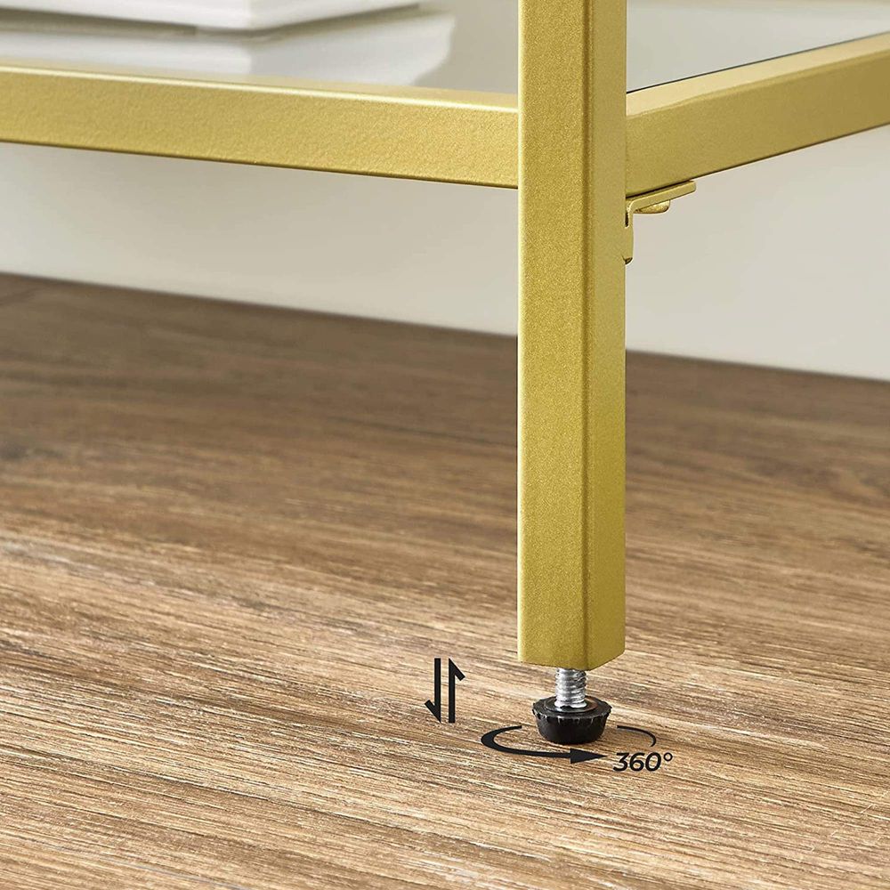 Console Table - 39.4 Inch - 3 Shelf Glass Storage