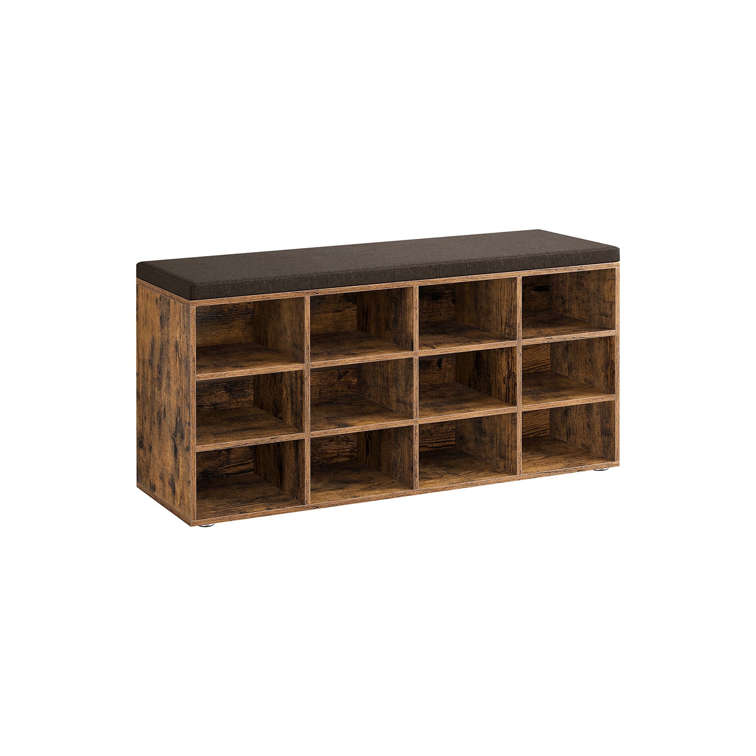 Shoe Bench With Cushion - 10 Compartments Storage - Entryway