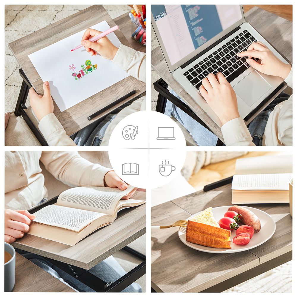 Laptop Desk - Adjustable Tilting Top - For Bed Or Sofa