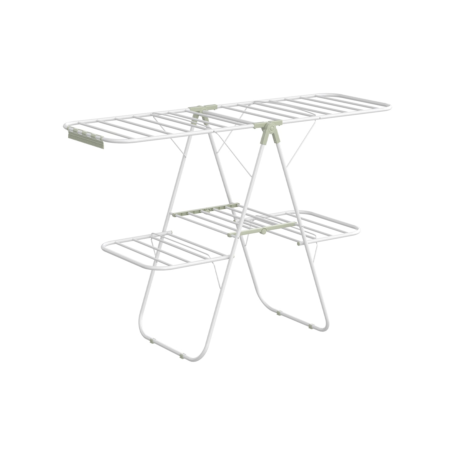 Clothes Drying Rack - Foldable 2 Level - Adjustable Height Wings