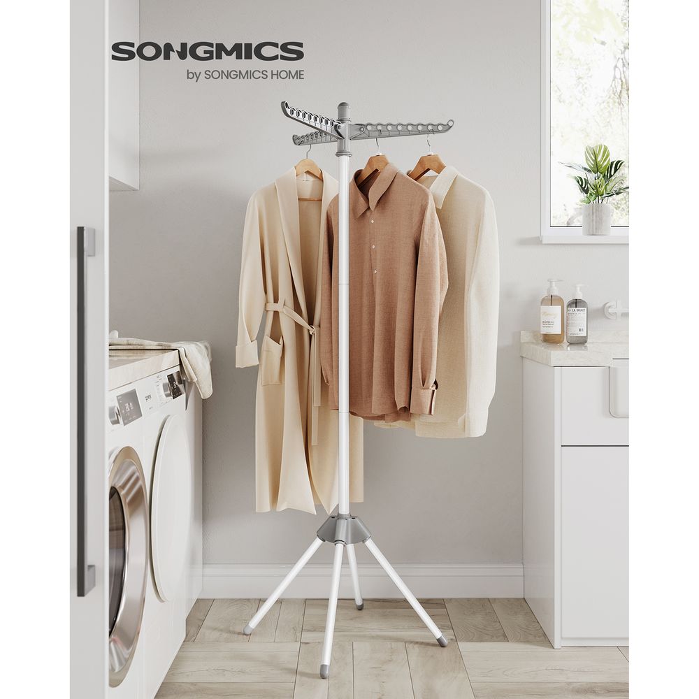 Clothes Drying Rack - 1–3 Tier Folding - 360° Rotating Arms