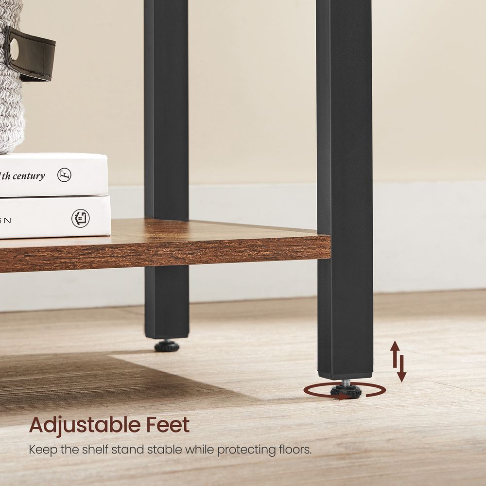 Bookshelf - Industrial 6 Tier - Steel Frame Tall Storage Shelf