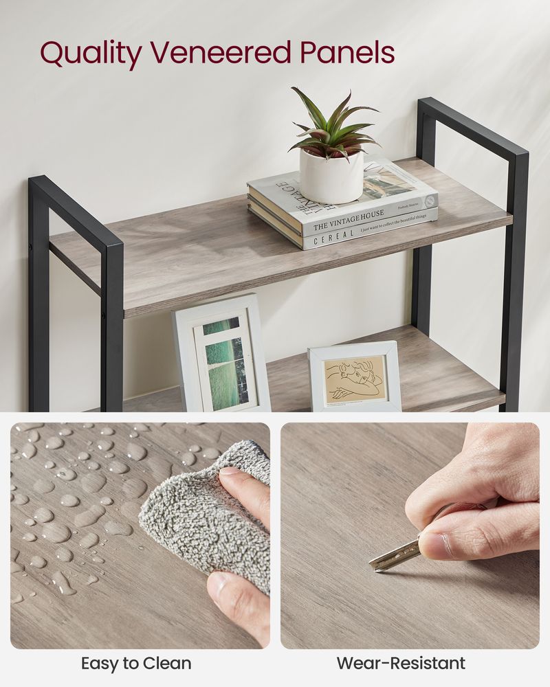 Bookshelf - Industrial 6 Tier - Steel Frame Tall Storage Shelf