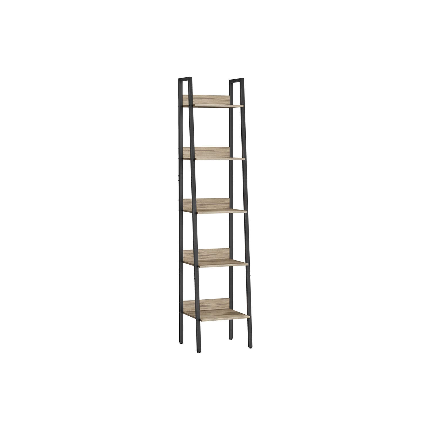 Ladder Shelf - 4 Tier Slim - Metal Frame Storage Shelf