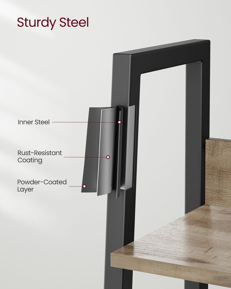 Ladder Shelf - 4 Tier Slim - Metal Frame Storage Shelf