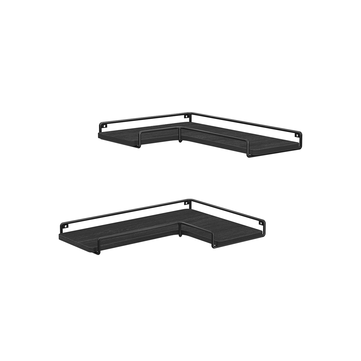 Corner Wall Shelves Set of 2 – Floating Design – Space-Saving Storage