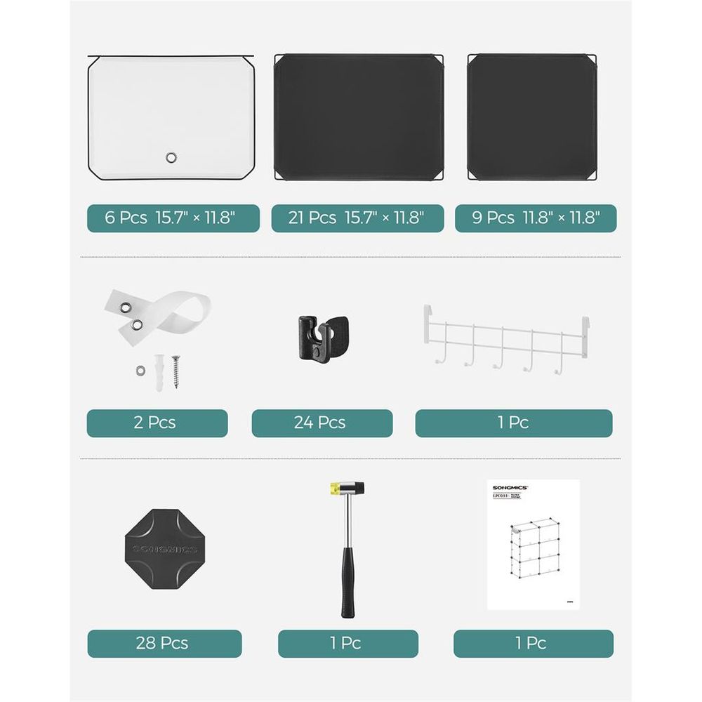 Shoe Organizer Cabinet - 6 Cubes With Doors - Holds 24 Pairs