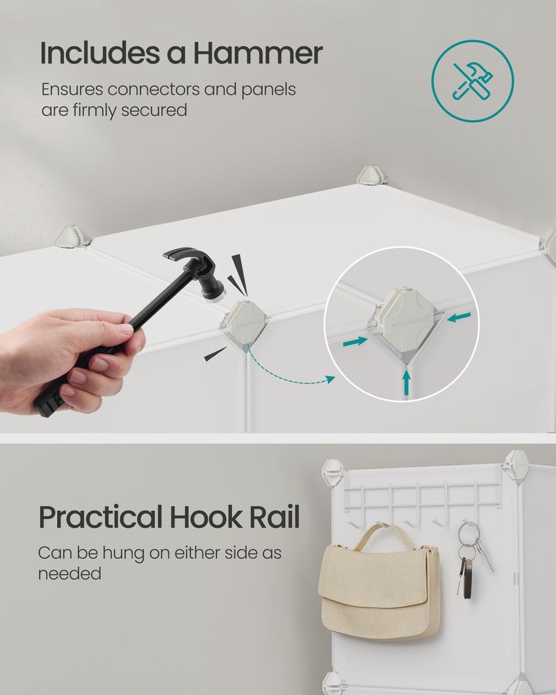 Shoe Organizer Cubes - With Doors - Modular Storage Cabinet