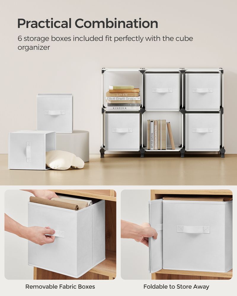 Cube Storage Organizer - With Storage Boxes - Set Of 16