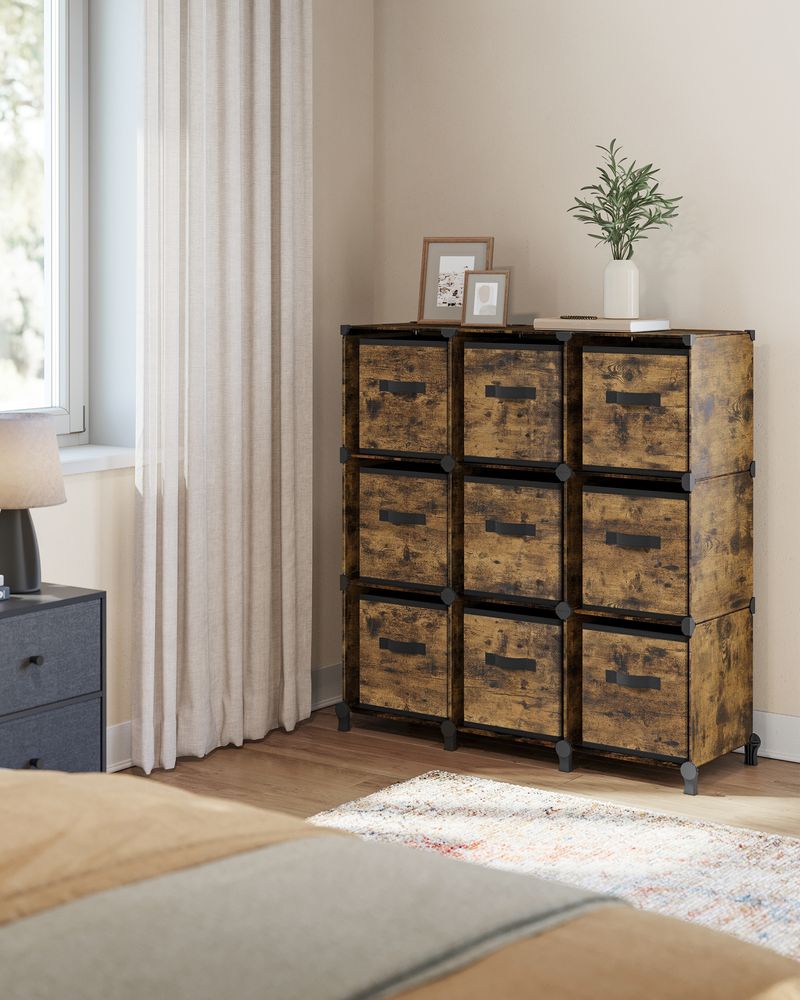 Cube Storage Organizer - With Storage Boxes - Set Of 16