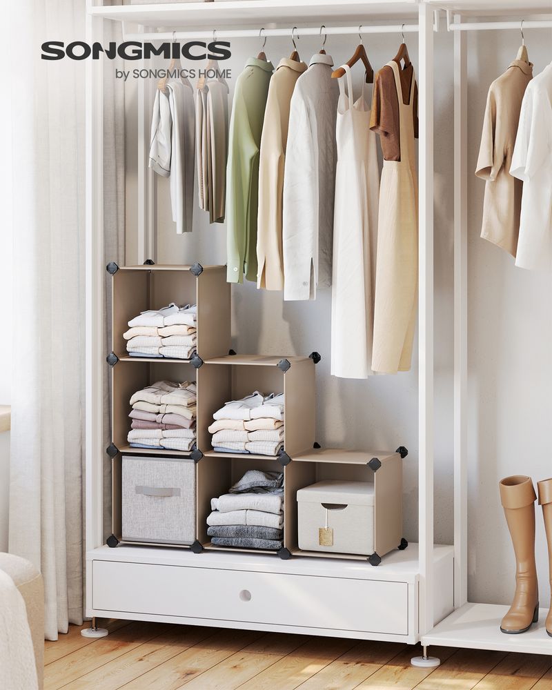 Cube Storage Organizer - 6 Cubes With Feet - Modular Design