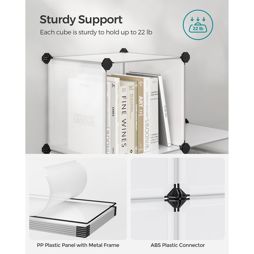 Cube Storage Organizer - 6 Cubes With Feet - Modular Design