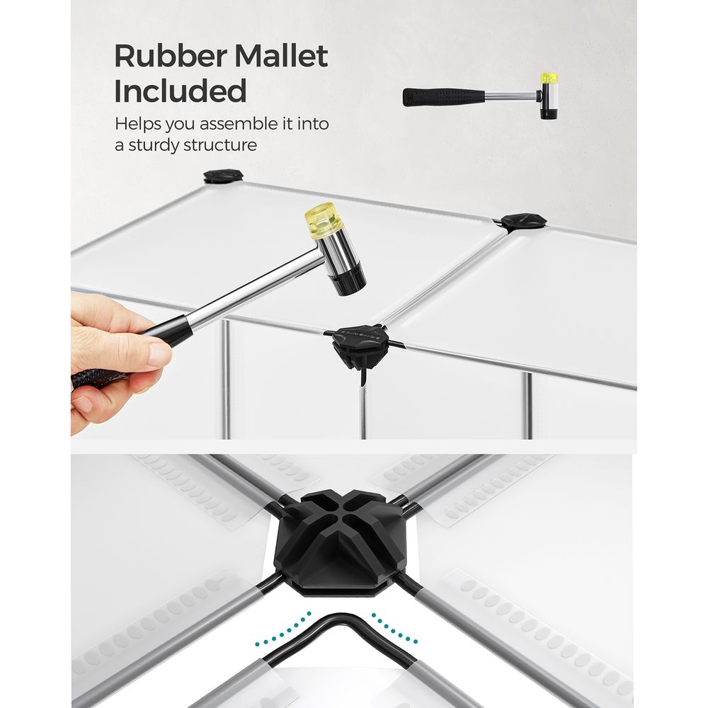 Cube Storage Organizer - 6 Cubes With Feet - Modular Design