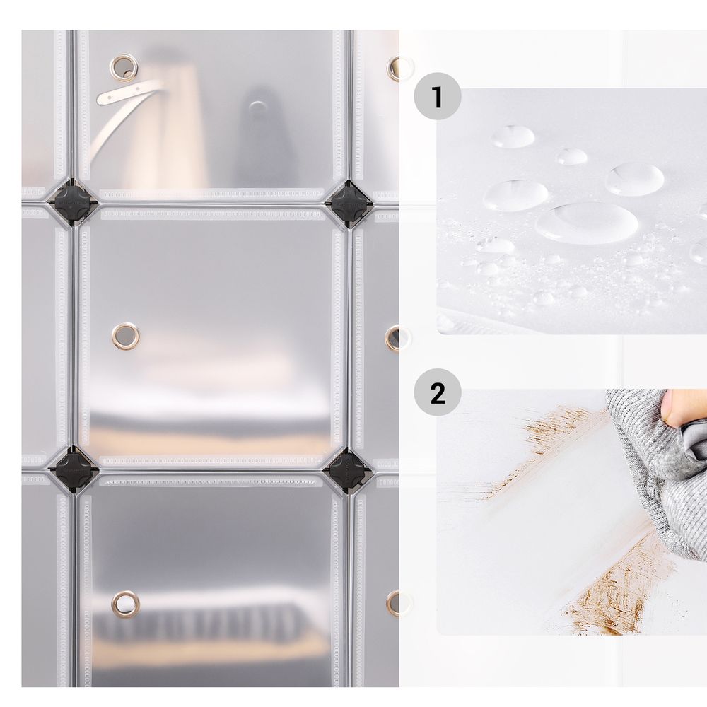 Cube Storage Organizer - With Doors - Set Of 12 Plastic Cubes