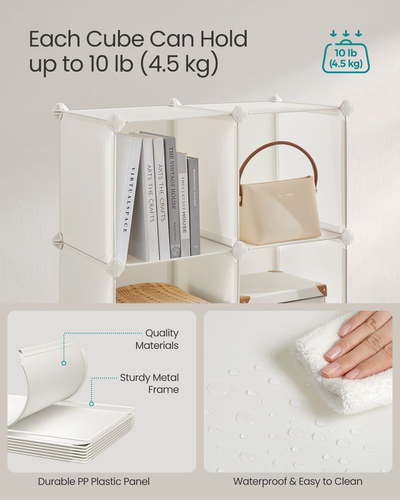 Cube Storage Organizer - With Doors - Set Of 12 Plastic Cubes