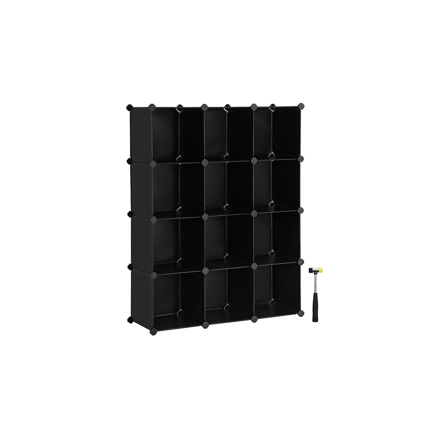 Cube Storage Organizer - Modular Plastic - Set Of 16 Cubes