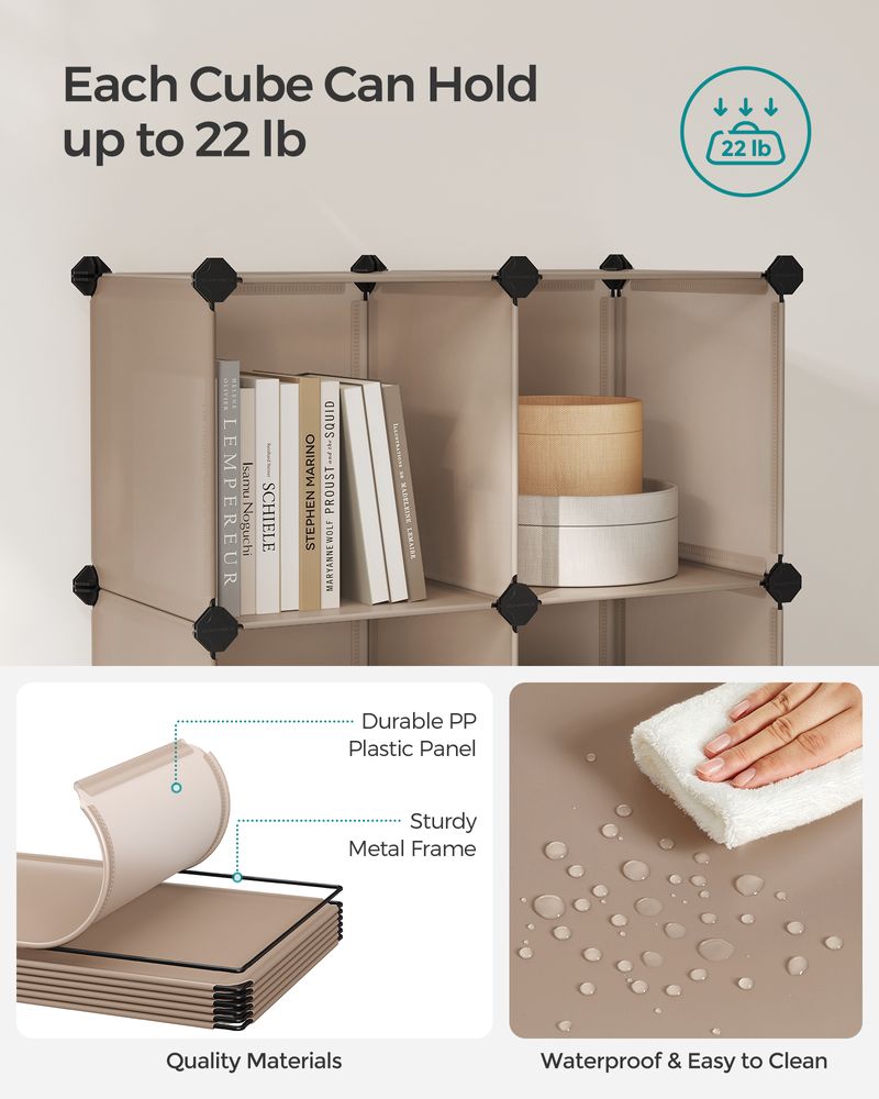 Cube Storage Organizer - Modular Plastic - Set Of 16 Cubes