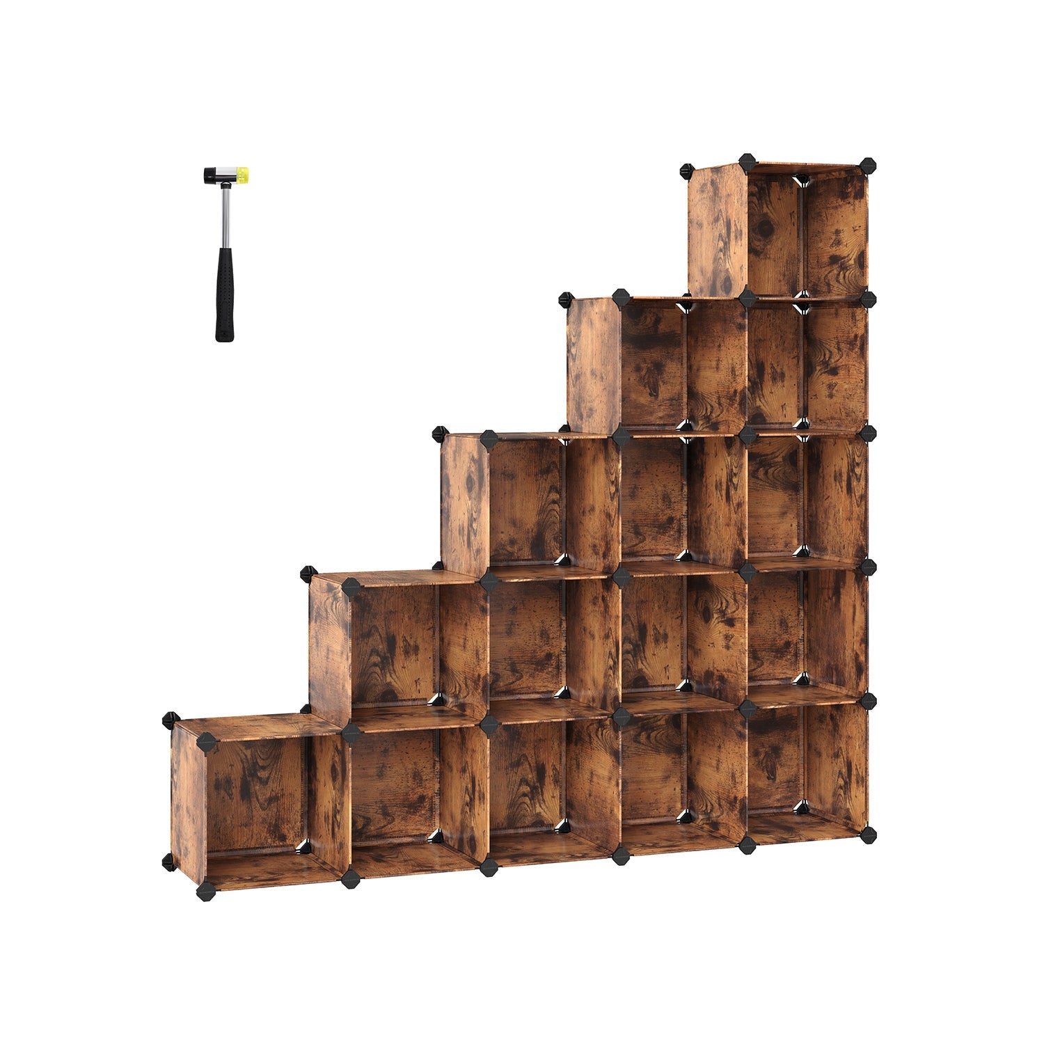 Cube Storage Organizer - Modular Plastic - Set Of 16 Cubes