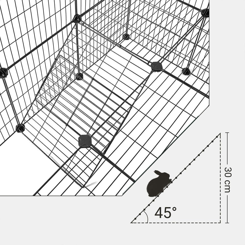 Pet Playpen Modular Small Animal Enclosure 2 Story Indoor Cage