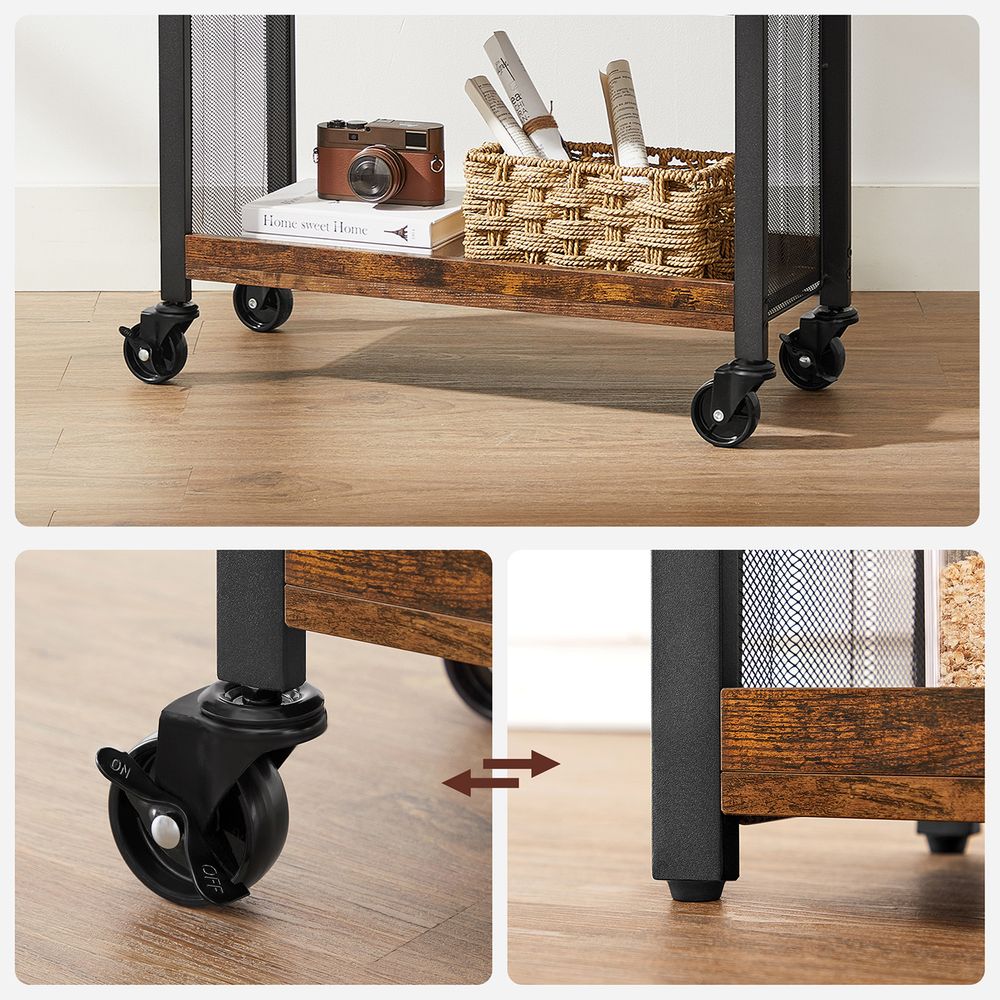 Narrow Storage Cart - 3 Tier - Rolling With Wheels