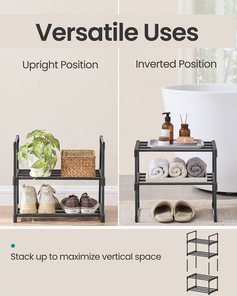 Metal Shoe Rack – Multi Tier Storage – Entryway & Closet Organizer