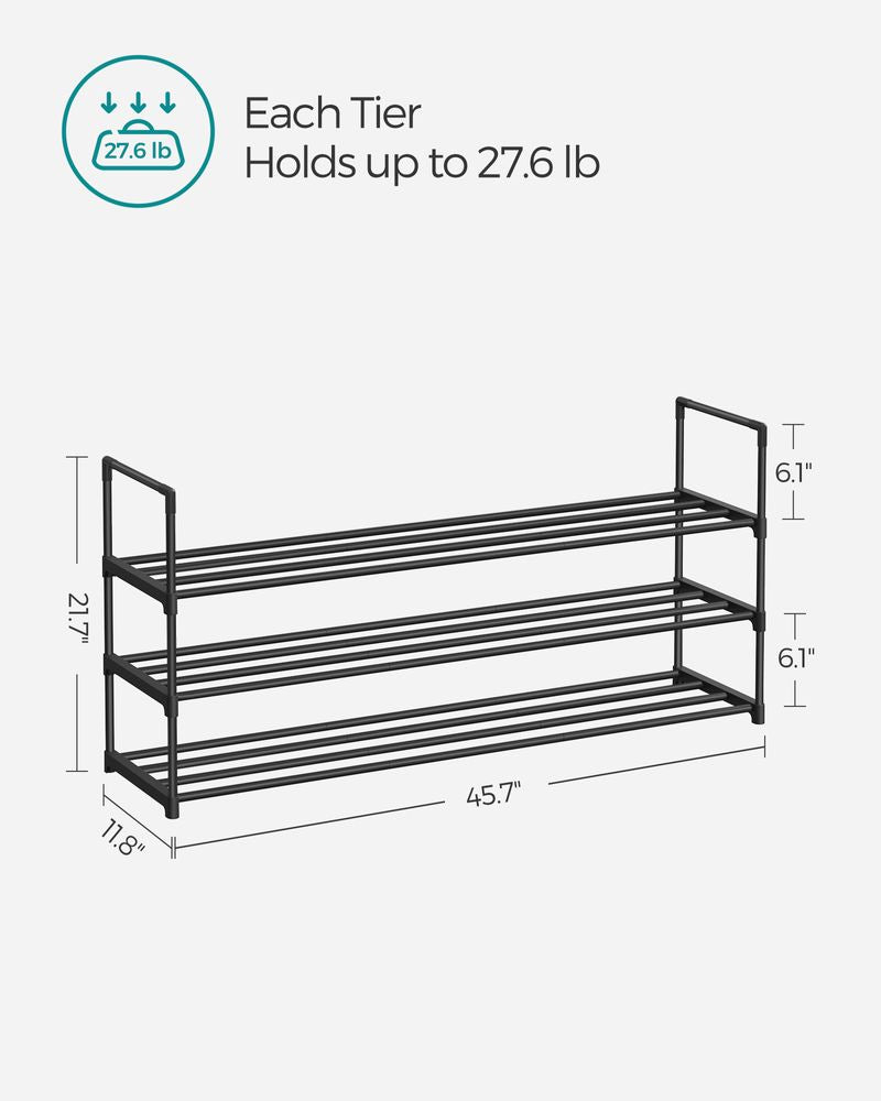 Metal Shoe Rack – Multi Tier Storage – Entryway & Closet Organizer