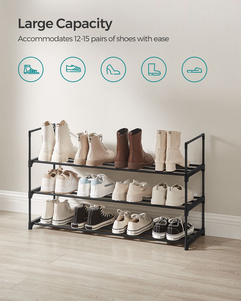 Metal Shoe Rack – Multi Tier Storage – Entryway & Closet Organizer